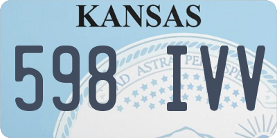 KS license plate 598IVV