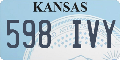KS license plate 598IVY