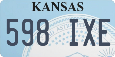 KS license plate 598IXE