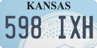 KS license plate 598IXH