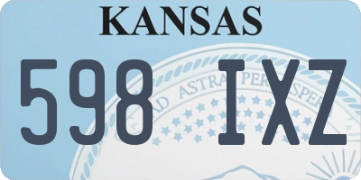 KS license plate 598IXZ