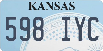 KS license plate 598IYC