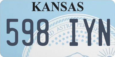 KS license plate 598IYN