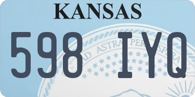 KS license plate 598IYQ
