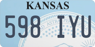 KS license plate 598IYU