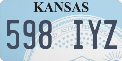KS license plate 598IYZ