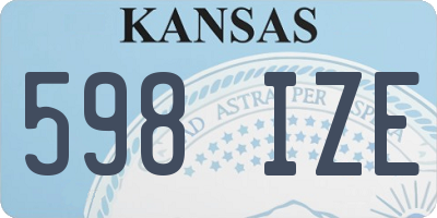 KS license plate 598IZE