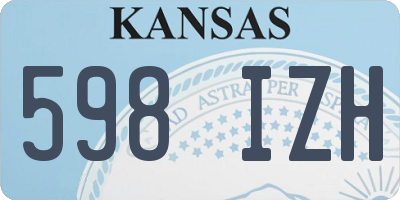 KS license plate 598IZH