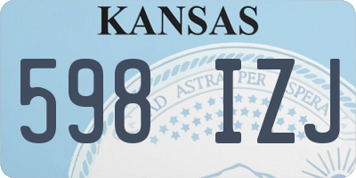 KS license plate 598IZJ