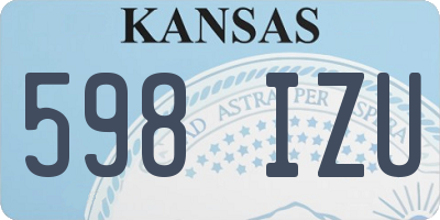 KS license plate 598IZU