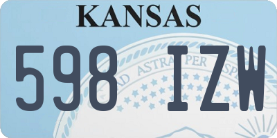 KS license plate 598IZW