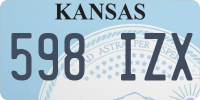 KS license plate 598IZX