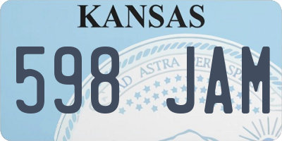 KS license plate 598JAM
