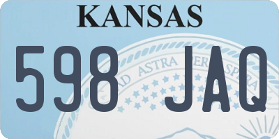 KS license plate 598JAQ