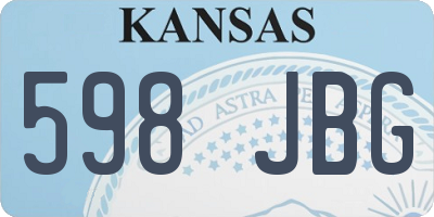KS license plate 598JBG