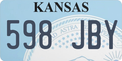 KS license plate 598JBY
