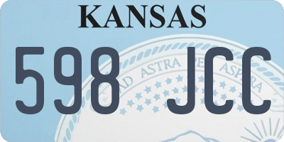 KS license plate 598JCC
