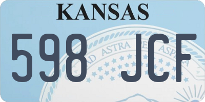 KS license plate 598JCF