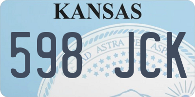 KS license plate 598JCK