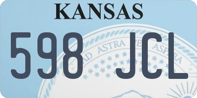 KS license plate 598JCL