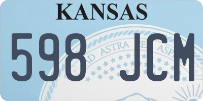 KS license plate 598JCM
