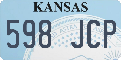 KS license plate 598JCP
