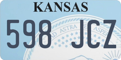 KS license plate 598JCZ
