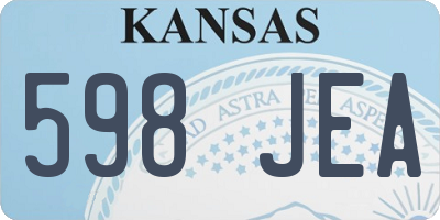 KS license plate 598JEA