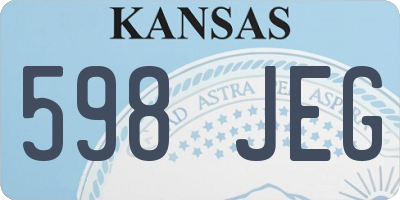 KS license plate 598JEG