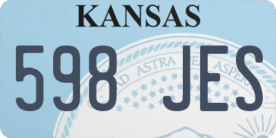 KS license plate 598JES