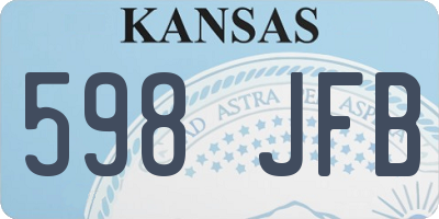 KS license plate 598JFB