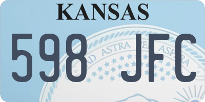 KS license plate 598JFC