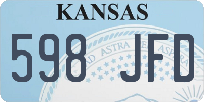 KS license plate 598JFD