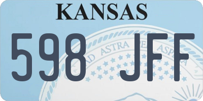 KS license plate 598JFF