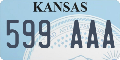 KS license plate 599AAA