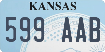 KS license plate 599AAB