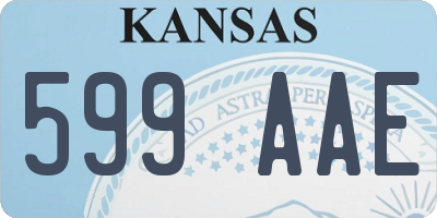 KS license plate 599AAE