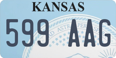 KS license plate 599AAG