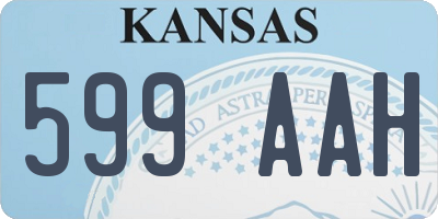 KS license plate 599AAH