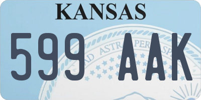 KS license plate 599AAK