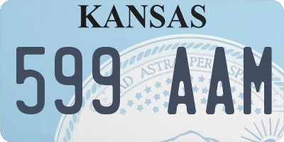 KS license plate 599AAM