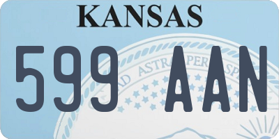 KS license plate 599AAN