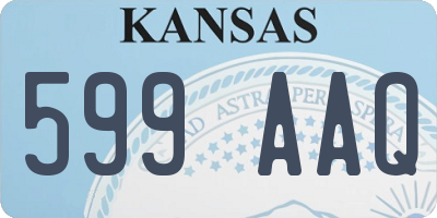 KS license plate 599AAQ