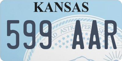 KS license plate 599AAR