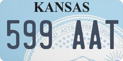 KS license plate 599AAT