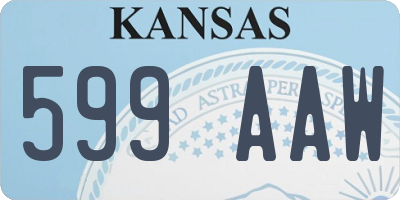 KS license plate 599AAW