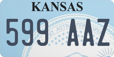 KS license plate 599AAZ