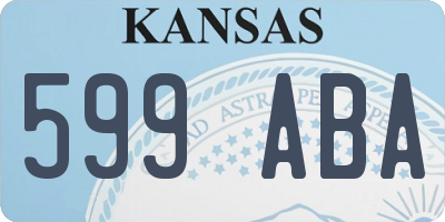 KS license plate 599ABA