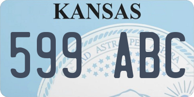 KS license plate 599ABC