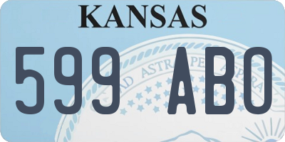 KS license plate 599ABO